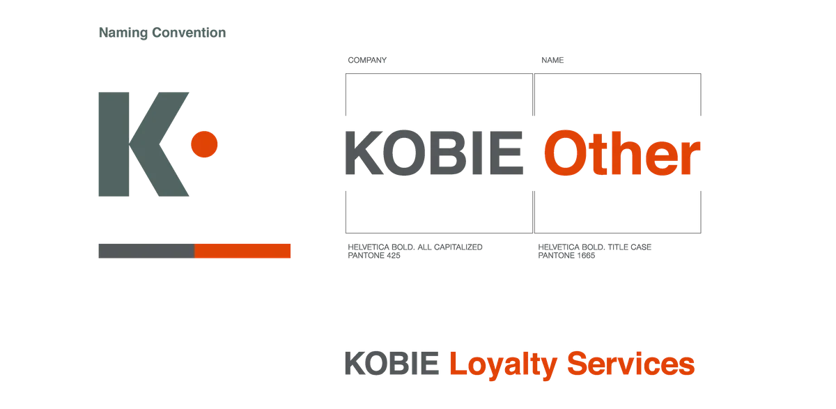 Kobie: Secondary logos and naming