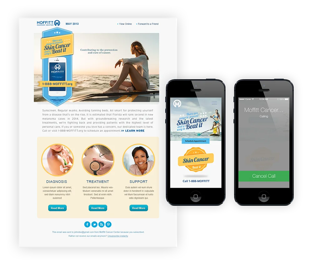 Moffitt Cancer Center: Email and mobile